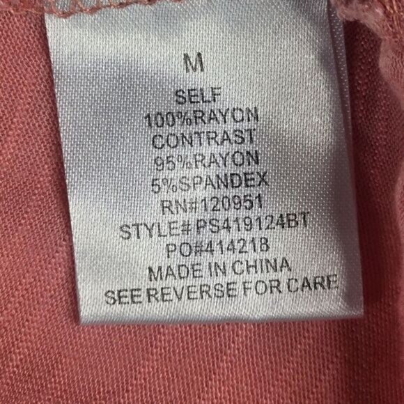 Pink Rose Womens Lace Embroidered Back‎ Sleeveless Top MED Gray Pink Colorblock - Picture 9 of 10